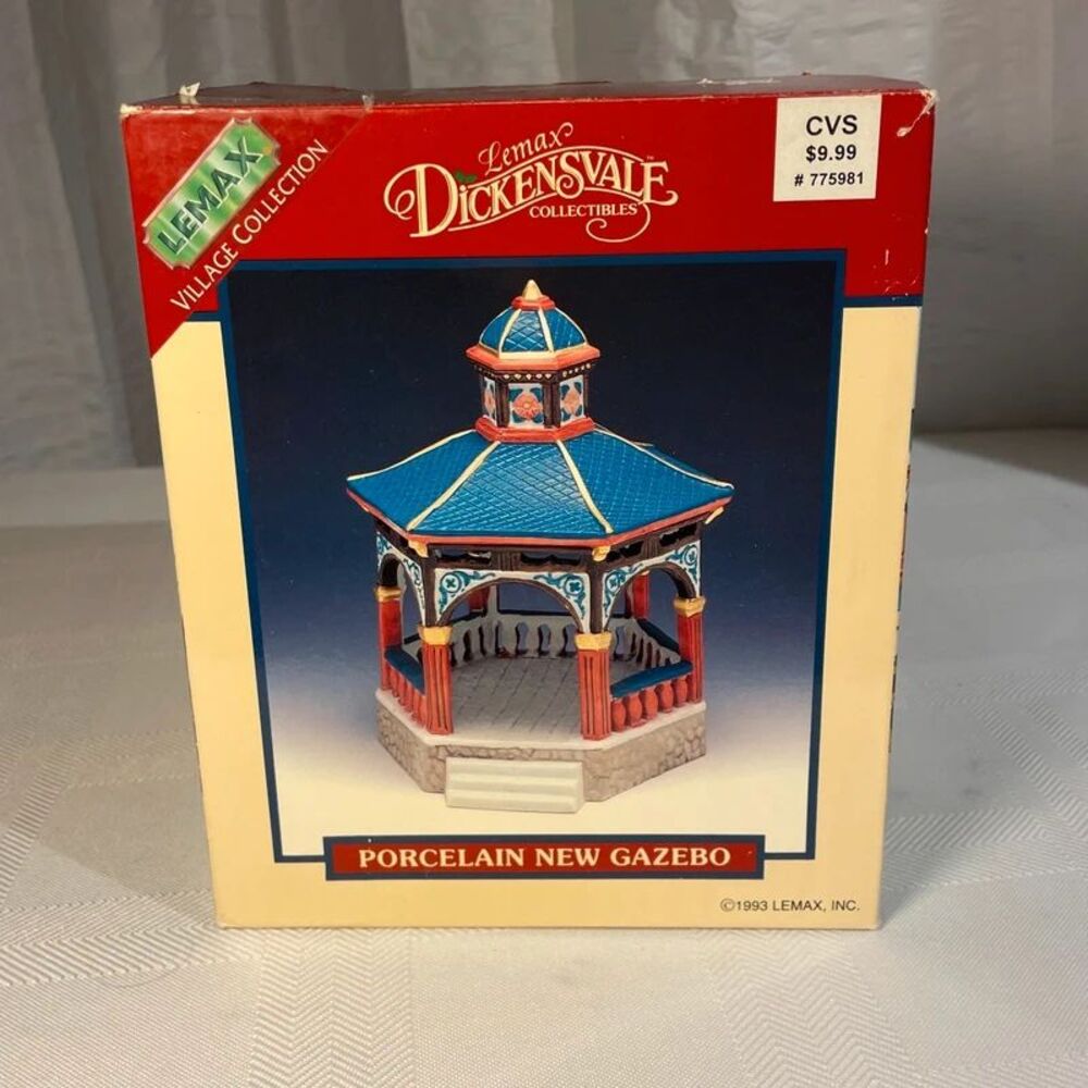 Vintage 1993 Lemax Dickensvale New Gazebo #33096 Christmas Village w/ Box